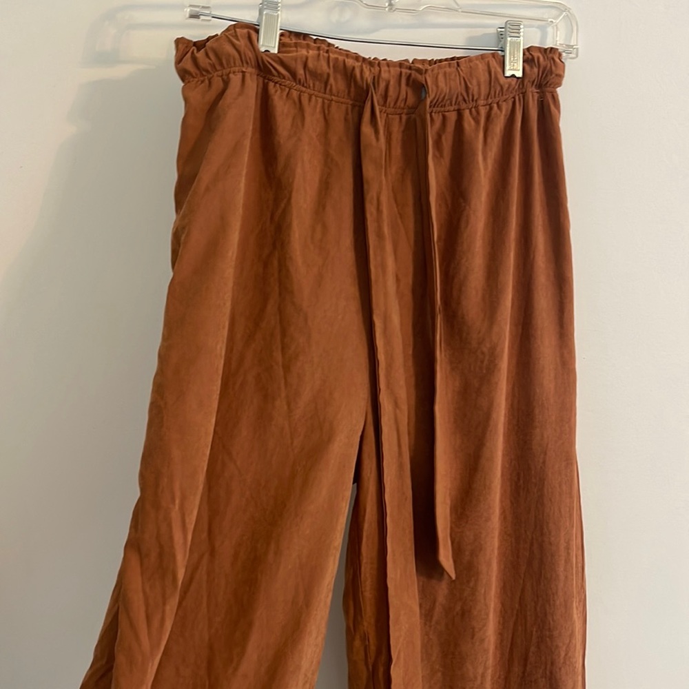 Listicle Wide Leg Rust Trousers